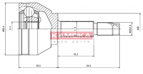 KAMOKA Féltengelycsukló készlet külső 7008_KAM