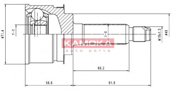 KAMOKA Féltengelycsukló készlet külső 7022_KAM