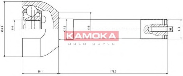 KAMOKA Féltengelycsukló készlet külső 7026_KAM