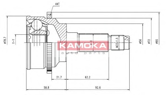 KAMOKA Féltengelycsukló készlet külső 7044_KAM