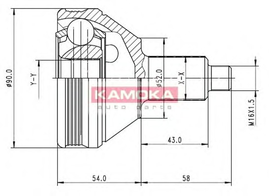 KAMOKA Féltengelycsukló készlet külső 7086_KAM