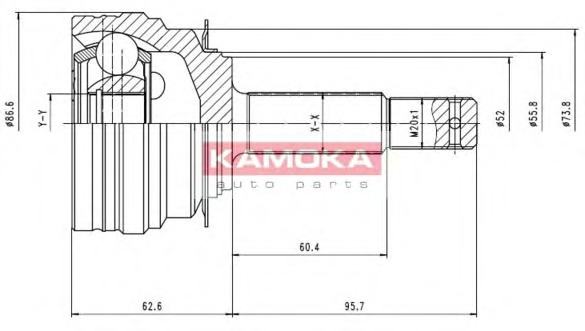 KAMOKA Féltengelycsukló készlet külső 7098_KAM