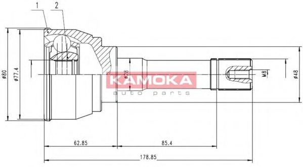 KAMOKA Féltengelycsukló készlet külső 7142_KAM