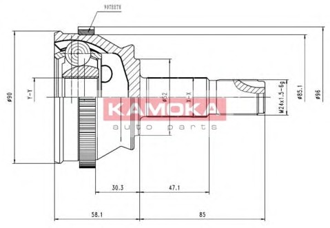 KAMOKA Féltengelycsukló készlet 7342_KAM