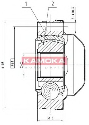 KAMOKA Féltengelycsukló készlet belső 8713_KAM