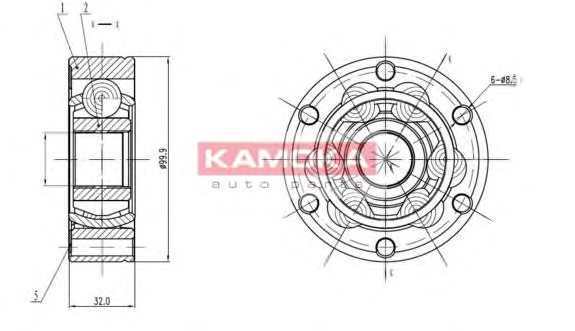 KAMOKA Féltengelycsukló készlet 9024_KAM