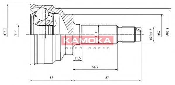 KAMOKA Féltengelycsukló készlet külső 6070_KAM