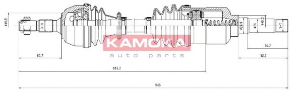 KAMOKA Féltengely, komplett CT1138906_KAM