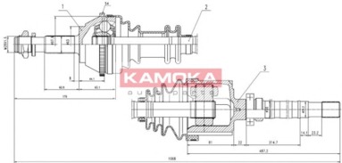 KAMOKA Féltengely, komplett CT1138914_KAM