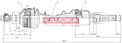 KAMOKA Féltengely, komplett CT1138925A_KAM