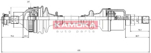 KAMOKA Féltengely, komplett CT1138926A_KAM