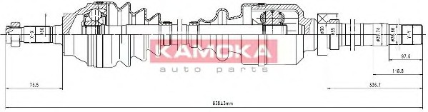 KAMOKA Féltengely, komplett CT1138935_KAM