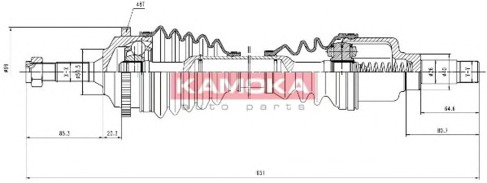 KAMOKA Féltengely, komplett CT1138936A_KAM