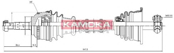 KAMOKA Féltengely, komplett RN1138909A_KAM