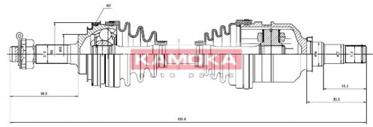 KAMOKA Féltengely, komplett TO1138919A_KAM