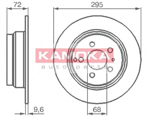 KAMOKA Hátsó féktárcsa 1031104_KAM