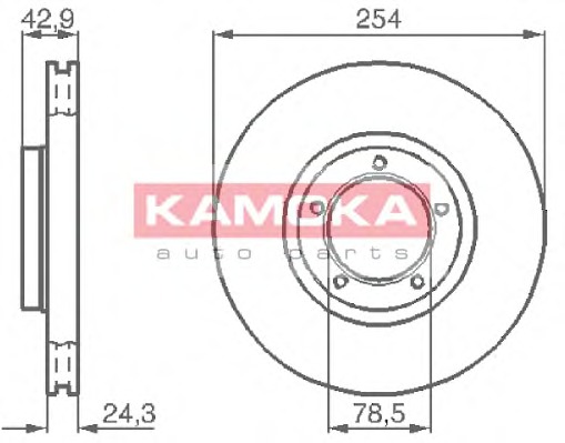 KAMOKA Első féktárcsa 1031696_KAM