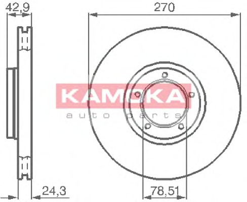 KAMOKA Első féktárcsa 1031698_KAM