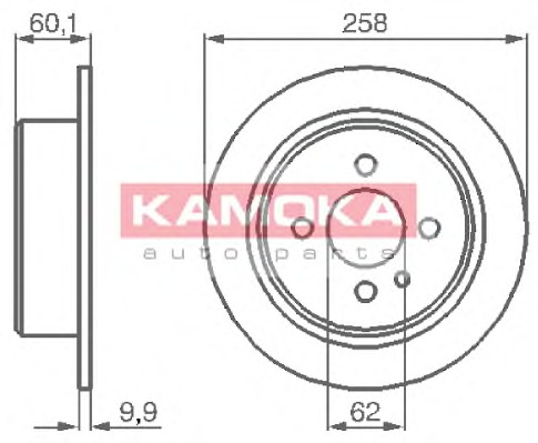 KAMOKA Hátsó féktárcsa 103186_KAM