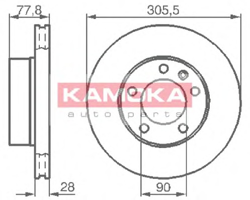 KAMOKA Első féktárcsa 1032434_KAM