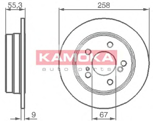 KAMOKA Hátsó féktárcsa 103244_KAM