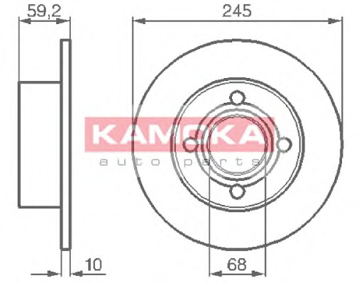 KAMOKA Hátsó féktárcsa 103256_KAM