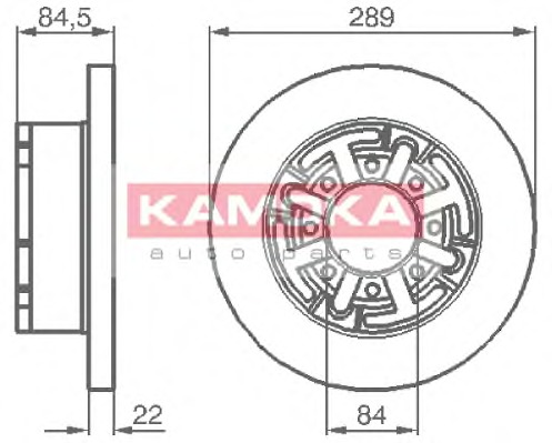 KAMOKA Hátsó féktárcsa 103281_KAM