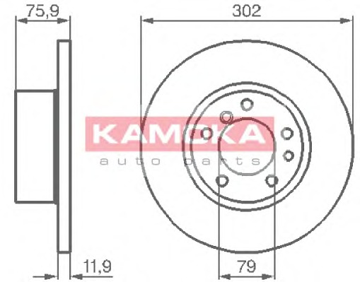 KAMOKA Első féktárcsa 103420_KAM