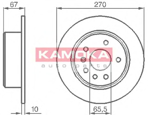 KAMOKA Hátsó féktárcsa 103478_KAM