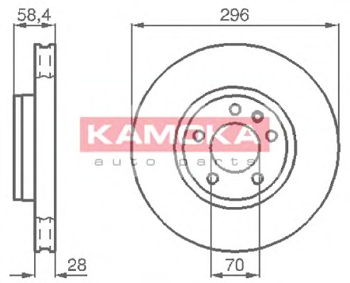 KAMOKA 103660_KAM Első féktárcsa