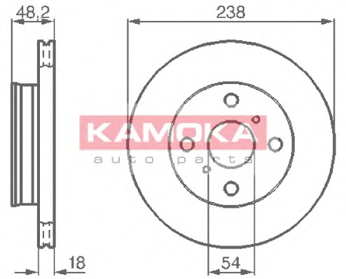 KAMOKA Első féktárcsa 103826_KAM