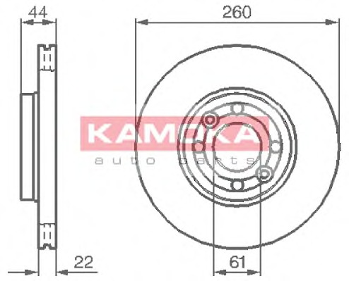 KAMOKA Első féktárcsa 1038534_KAM