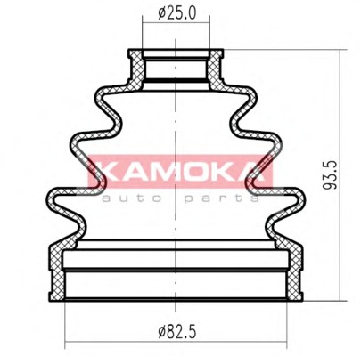 KAMOKA Féltengely gumiharang 1146002_KAM