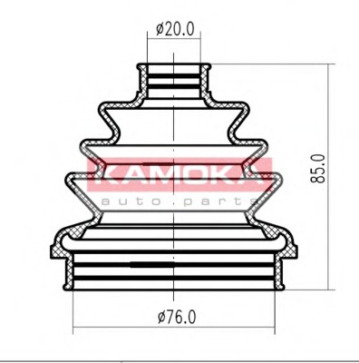 KAMOKA Féltengely gumiharang 1146252_KAM