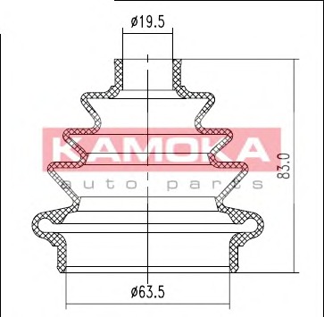 KAMOKA Féltengely gumiharang 1146258_KAM