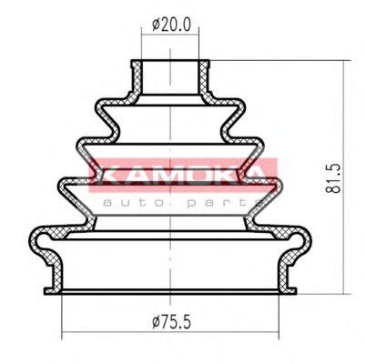 KAMOKA Féltengely gumiharang 1146632_KAM