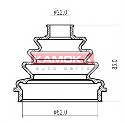 KAMOKA Féltengely gumiharang 1147082_KAM