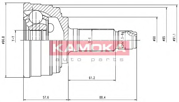 KAMOKA Féltengelycsukló készlet külső 6360_KAM