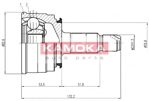 KAMOKA Féltengelycsukló készlet 6748_KAM