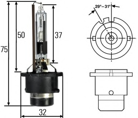 HELLA Izzó, xenon 8GS007001-121