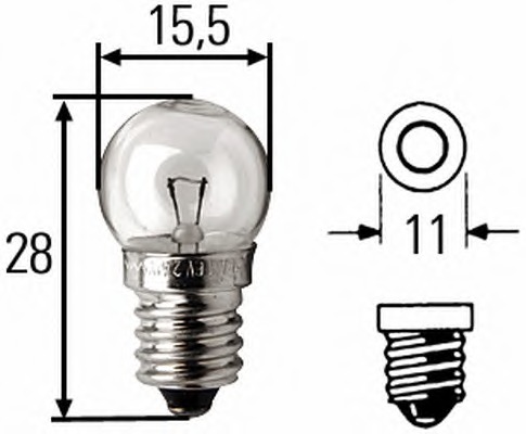 HELLA Izzó, üvegfejű 8GP002096-061