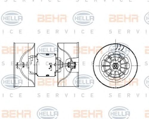 HELLA Ventilátor, utastér 8EW009100-531