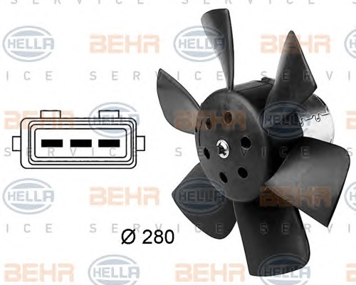 HELLA Ventilátor, vízhűtő 8EW009144-381