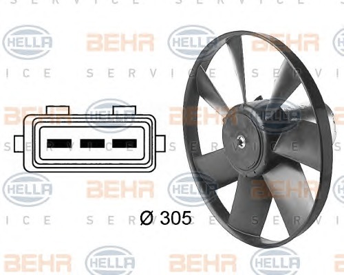 HELLA Ventilátor, vízhűtő 8EW009144-471