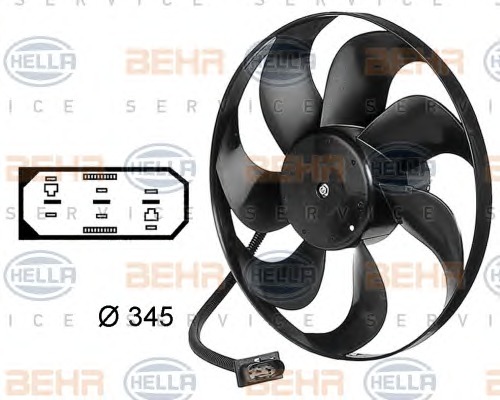 HELLA Ventilátor, vízhűtő 8EW009144-531