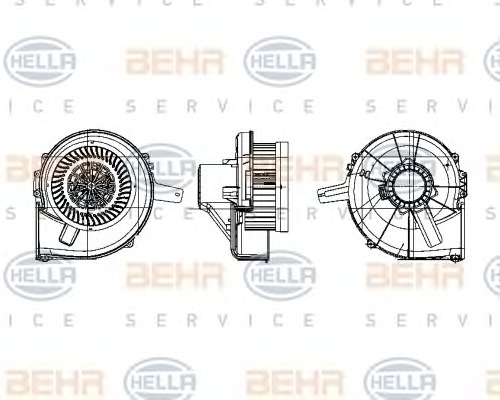 HELLA Ventilátor, utastér 8EW009157-141