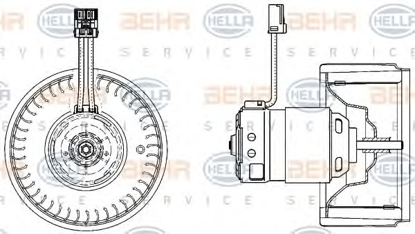 HELLA Ventilátor, utastér 8EW009157-171