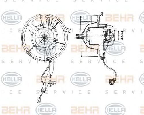 HELLA Ventilátor, utastér 8EW009158-111