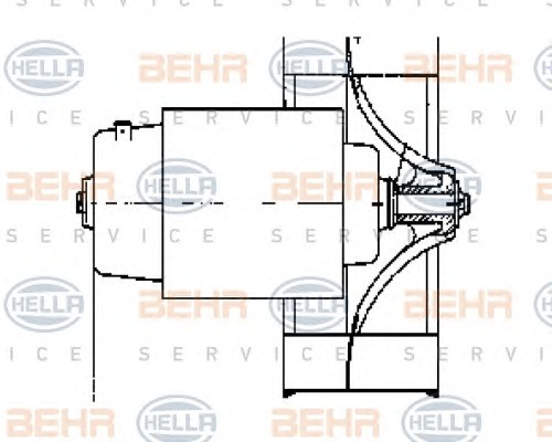 HELLA Ventilátor, utastér 8EW009158-601