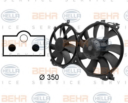 HELLA Ventilátor, vízhűtő 8EW009158-741